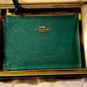 Green Coach Wallet Leather SOLD